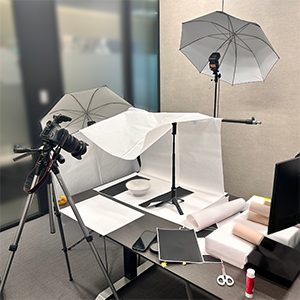 立体的な商品　撮影セッティング