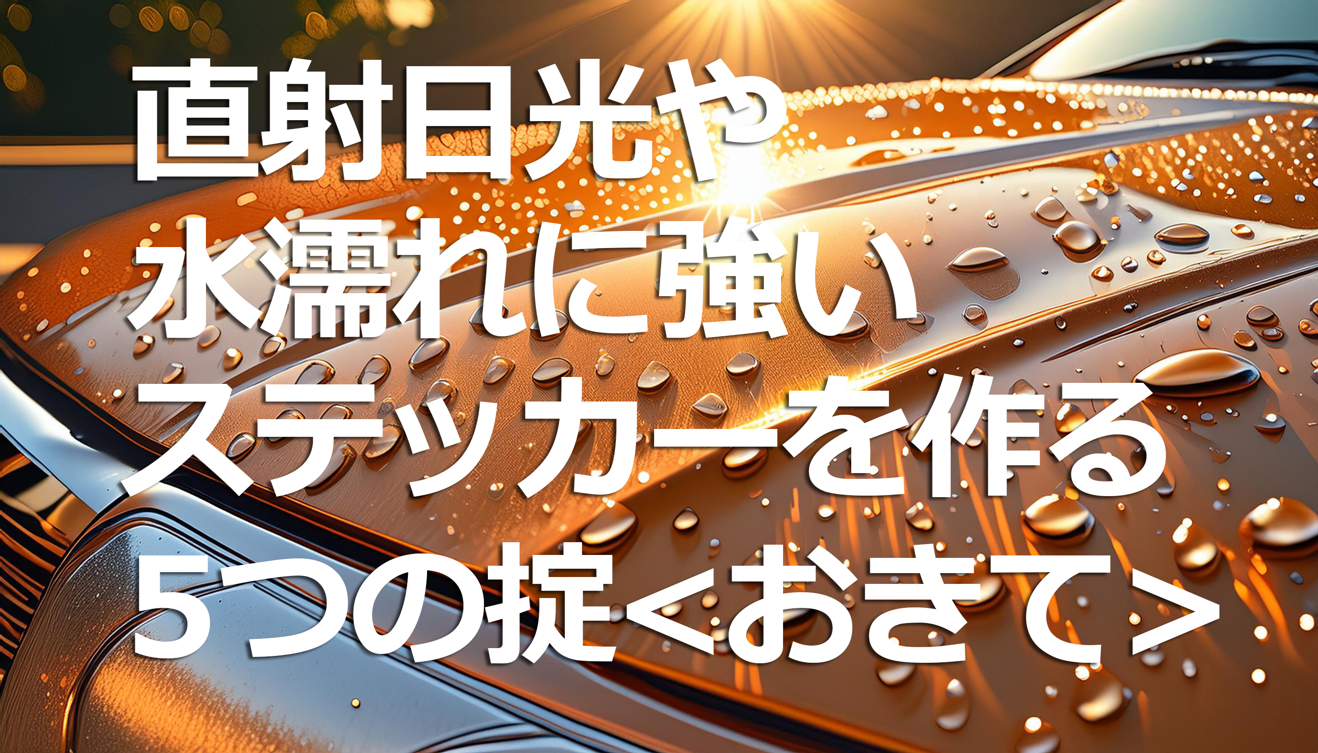 直射日光や水濡れに強いステッカーを作る「5つの掟<おきて>」
